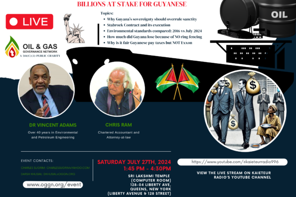 OGGN NYC Event: SOVEREIGNTY VS SANCTITY OF CONTRACTS | BILLIONS AT STAKE FOR GUYANESE