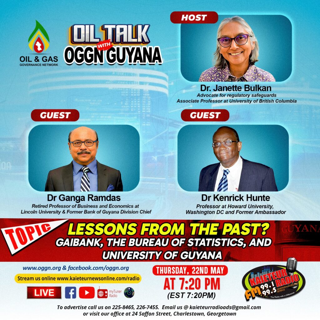 Upcoming: Oil Talk with OGGN on KN watch at https://www.facebook.com/kaieteur.radio