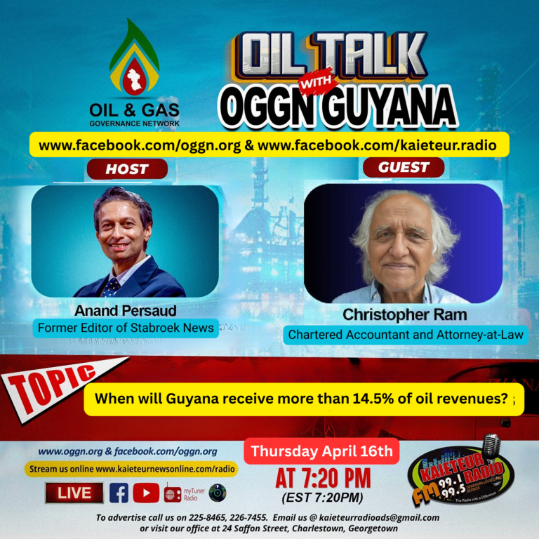 OilTalk 2026-04-16: When will Guyana receive more than 14.5%of oil revenues?