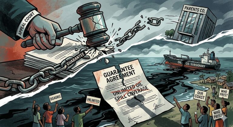 Disagree with Appeal Court devastating overturn of crucial oil spill Parent Co Guarantee